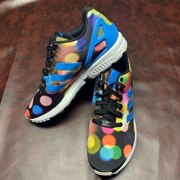 Adidas Originals ZX Flux bright lights sneakers tennis shoes, size 8 1/2 - Picture 7 of 14